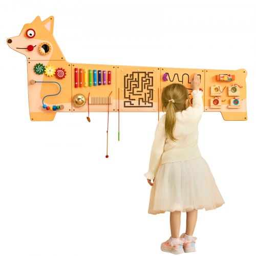 VEVOR Puppy Activity Wall Busy Board Panels, 12 Activities, Montessori Sensory Wall Toy for Kids 3-12 Years, Montessori Learning Activity Center, Ideal for Toddler Playroom Nursery Classroom - ETMLGBMZKZHSKMS92V0 - view 2