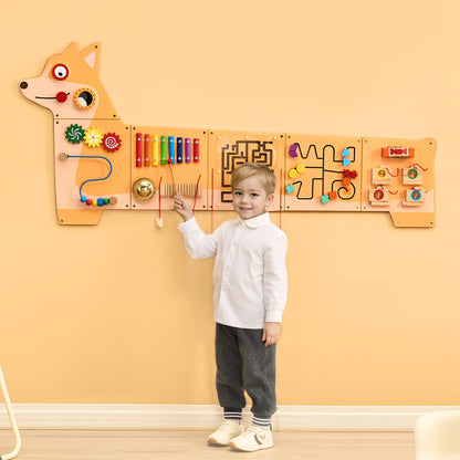 VEVOR Puppy Activity Wall Busy Board Panels, 12 Activities, Montessori Sensory Wall Toy for Kids 3-12 Years, Montessori Learning Activity Center, Ideal for Toddler Playroom Nursery Classroom - ETMLGBMZKZHSKMS92V0 - view 9
