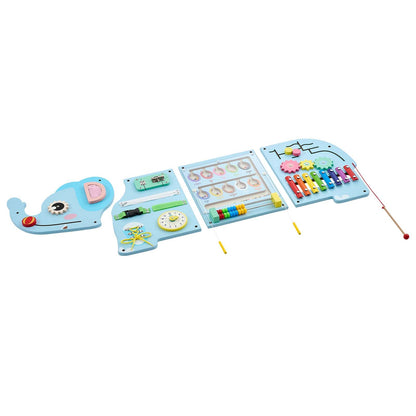 VEVOR Wall Busy Board, 14-in-1 Elephant Montessori Sensory Activity Panels, Learning Activity Center for Daycare, Classroom, Playroom, and Home, Sturdy Wooden Educational Toys, with Mounting Hardware - ETMLGBMZKZHSZ9FIF001V0 - view 10