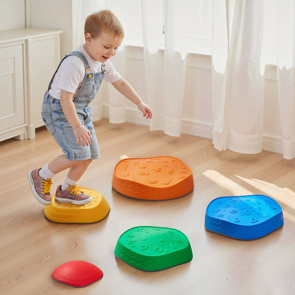 VEVOR Balance Stepping Stones for Kids, 5 PCS, Up to 220 lbs, Non-Slip Toddlers Sensory Stepping Stones, Obstacle Course Coordination Game Toys Indoor or Outdoor Play for Children Aged 3 4 5 6 7 8+ - ETPHDJSJHKDB96DGUV0 - view 9