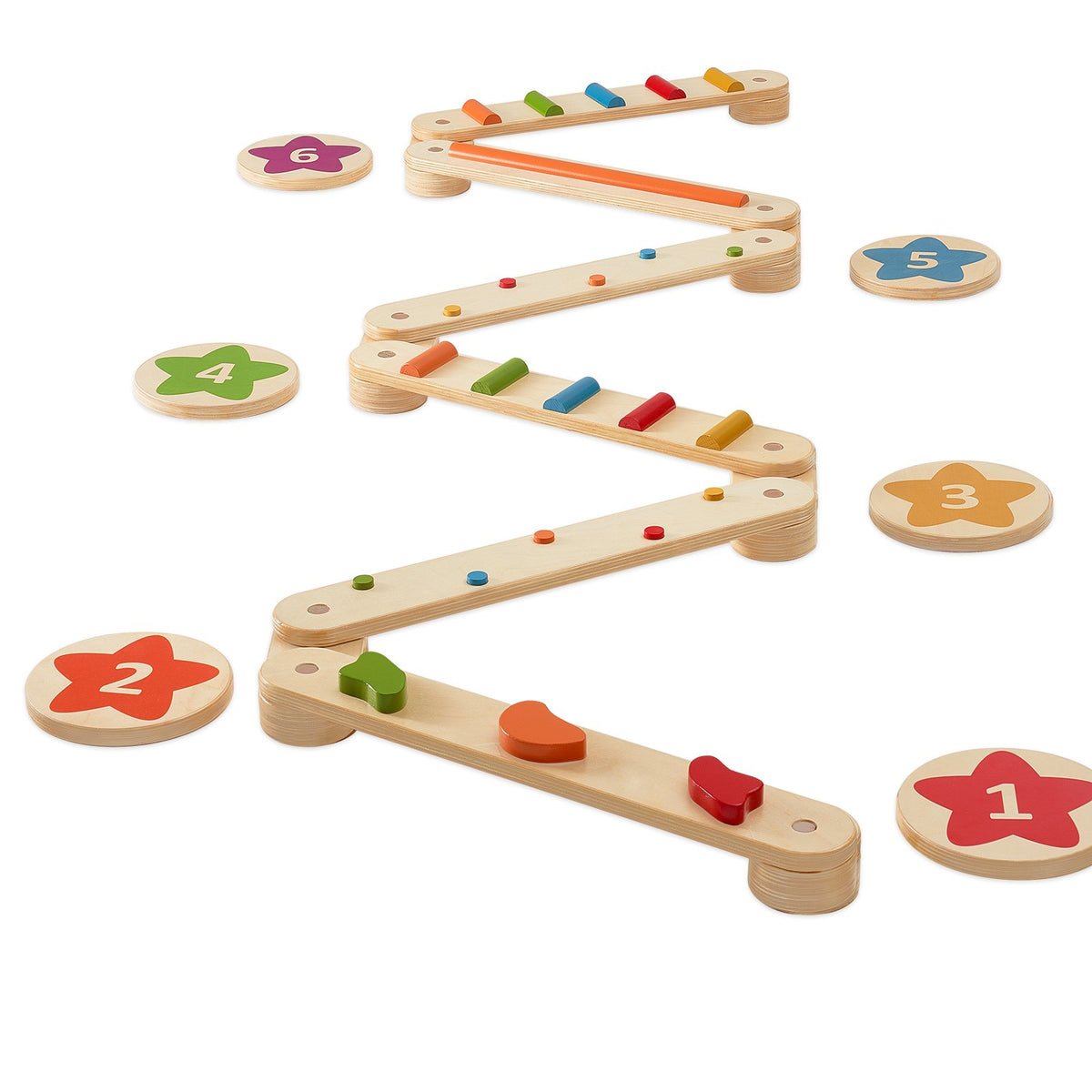 VEVOR Balance Beam Stepping Stones, 6 PCS Wooden Toddler Balance Boards, Montessori Toy for Kids 2-6, Build Coordination and Gross Motor Skills Gymnastics Obstacle Course Indoor Outdoor for Girls Boys - ETPHMMZZAM6B5HOK7V0 - view 10