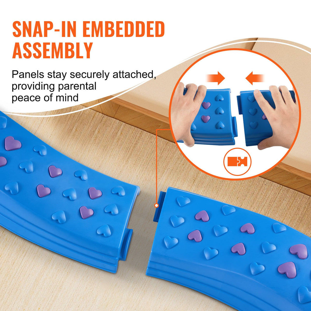 VEVOR Balance Beam Stepping Stones, 8 PCS Toddler Balance Boards Non-Slip Textured Surface & Rubber Pads, Montessori Toy for Kids 2-6, Build Coordination and Gross Motor Skills, Indoor or Outdoor Play - ETPHMSJ8BSJ886XKSV0 - view 5
