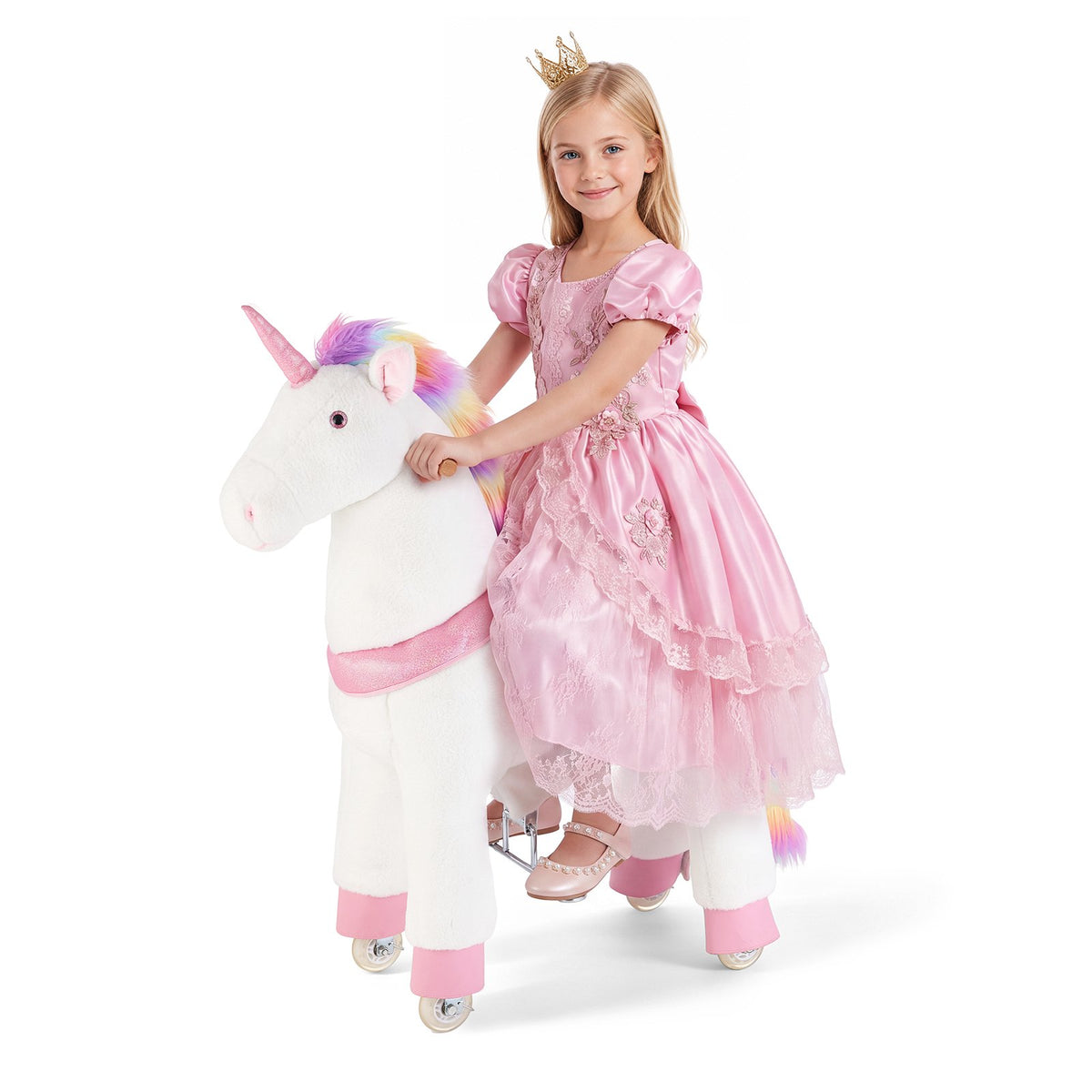 VEVOR Ride On Horse, Riding Unicorn Toys for Kids, No Battery Required, Smooth Wheels with Anti-Roll Stop Ring, Upgraded Raised Seat, Handles, Sturdy Pedals, 176 lbs Max Load Capacity for Ages 6+ - ETQCMGMKWTLB2Q67Z001V9 - view 1