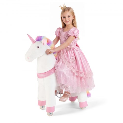 VEVOR Ride On Horse, Riding Unicorn Toys for Kids, No Battery Required, Smooth Wheels with Anti-Roll Stop Ring, Upgraded Raised Seat, Handles, Sturdy Pedals, 176 lbs Max Load Capacity for Ages 6+ - ETQCMGMKWTLB2Q67Z001V9 - view 2