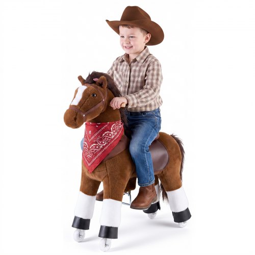 VEVOR Ride On Horse, Riding Pony Toys for Kids, No Battery Required, Smooth Wheels with Anti-Roll Stop Ring, Upgraded Raised Seat, Handles, Sturdy Pedals, 176 lbs Max Load Capacity for Ages 6+ - ETQCMGMKWTLBEPBV8001V9 - view 2