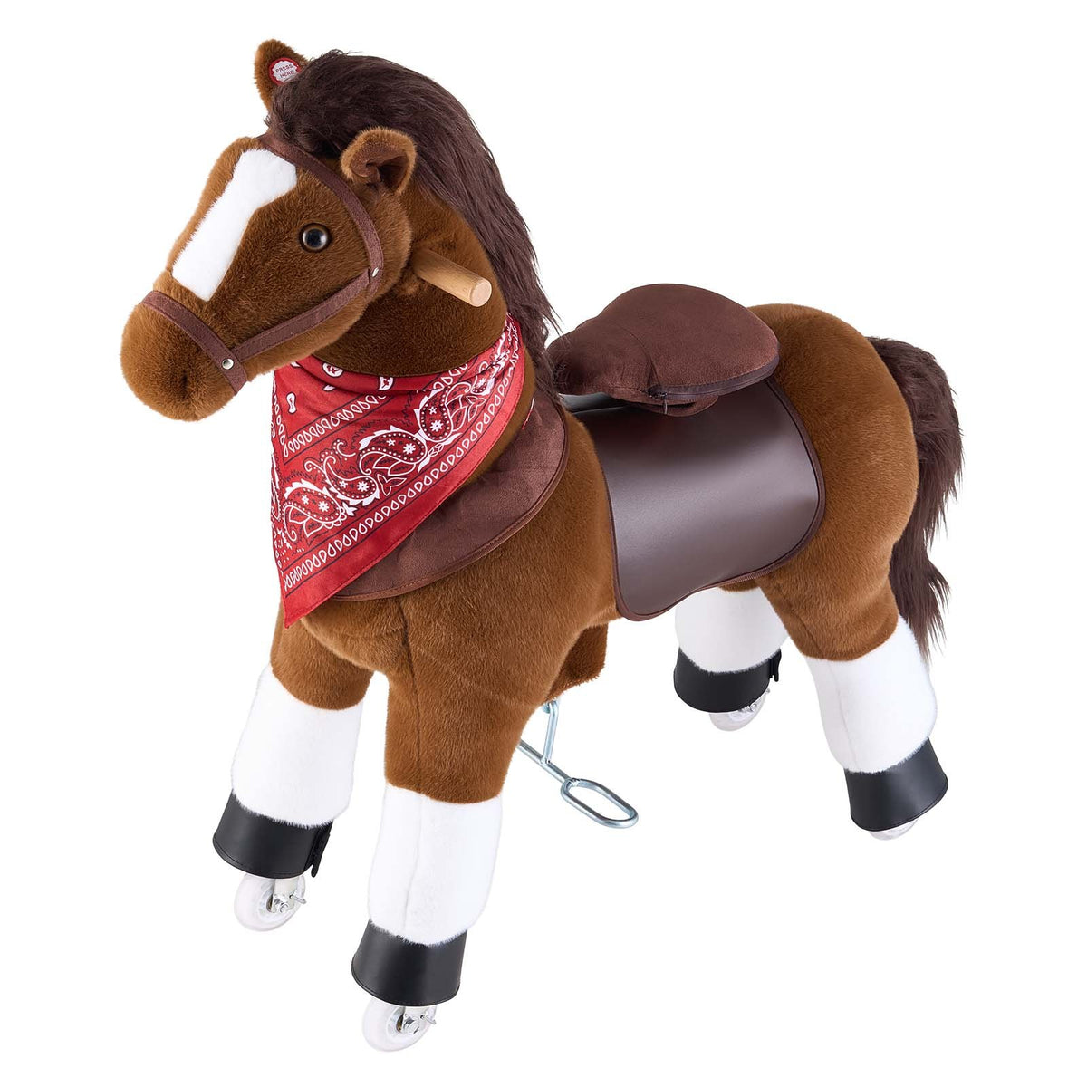 VEVOR Ride On Horse, Riding Pony Toys for Kids, No Battery Required, Smooth Wheels with Anti-Roll Stop Ring, Upgraded Raised Seat, Handles, Sturdy Pedals, 176 lbs Max Load Capacity for Ages 6+ - ETQCMGMKWTLBEPBV8001V9 - view 10