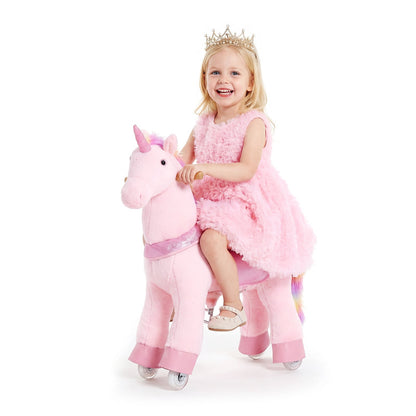 VEVOR Ride On Horse, Riding Pink Unicorn Toys for Kids, No Battery Required, Smooth Wheels with Anti-Roll Stop Ring, Upgraded Raised Seat, Handles, Pedals, 110 lbs Max Load Capacity for Ages 3-8 - ETQCMGMKWTLBG460Z001V9 - view 1