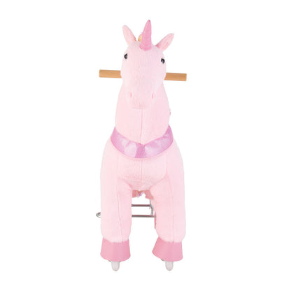 VEVOR Ride On Horse, Riding Pink Unicorn Toys for Kids, No Battery Required, Smooth Wheels with Anti-Roll Stop Ring, Upgraded Raised Seat, Handles, Pedals, 110 lbs Max Load Capacity for Ages 3-8 - ETQCMGMKWTLBG460Z001V9 - view 10