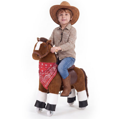 VEVOR Ride On Horse, Riding Pony Toys for Kids, No Battery Required, Smooth Wheels with Anti-Roll Stop Ring, Upgraded Raised Seat, Handles, Pedals, 110 lbs Max Load Capacity for Ages 3-8 - ETQCMGMKWTLBV35H0001V9 - view 1