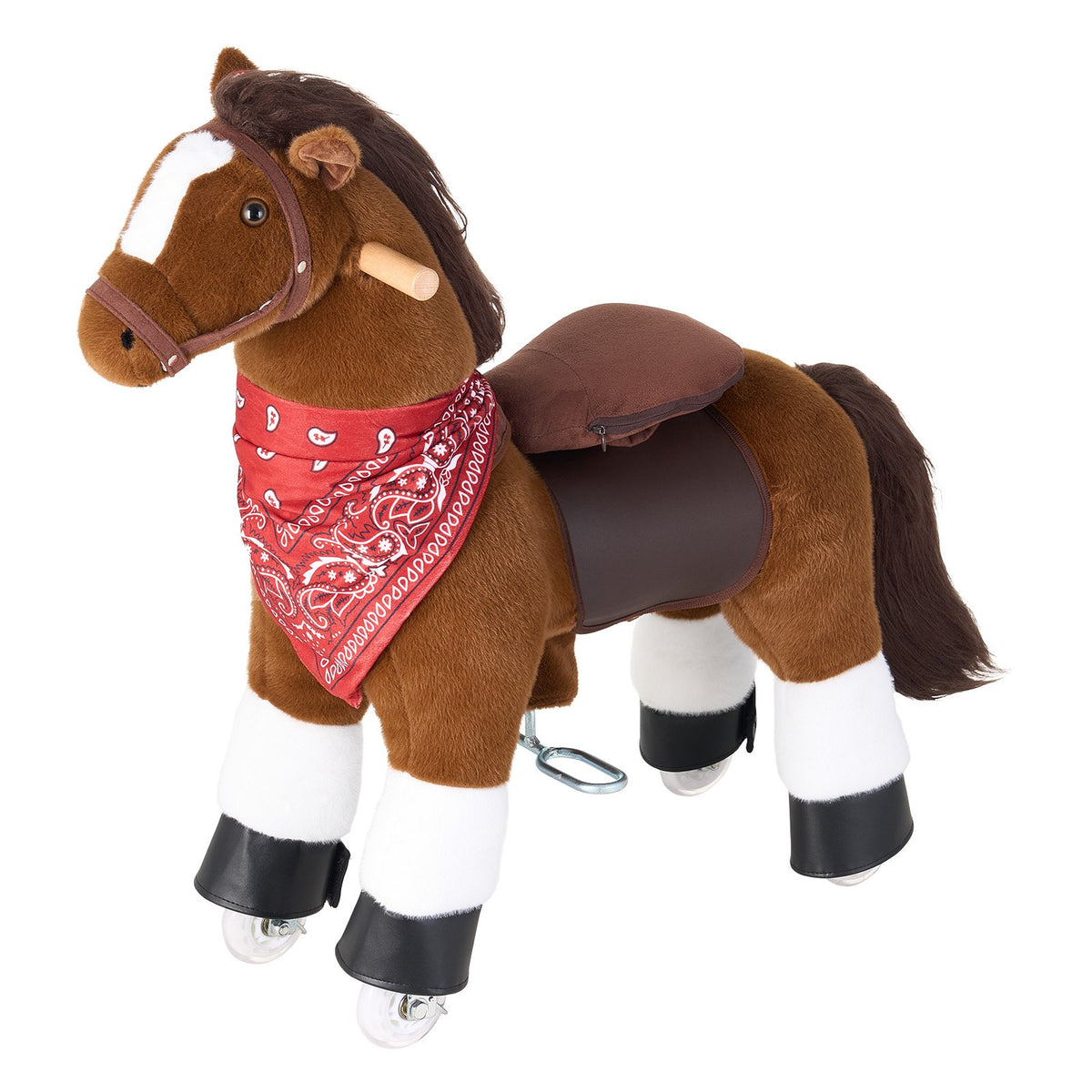 VEVOR Ride On Horse, Riding Pony Toys for Kids, No Battery Required, Smooth Wheels with Anti-Roll Stop Ring, Upgraded Raised Seat, Handles, Pedals, 110 lbs Max Load Capacity for Ages 3-8 - ETQCMGMKWTLBV35H0001V9 - view 10