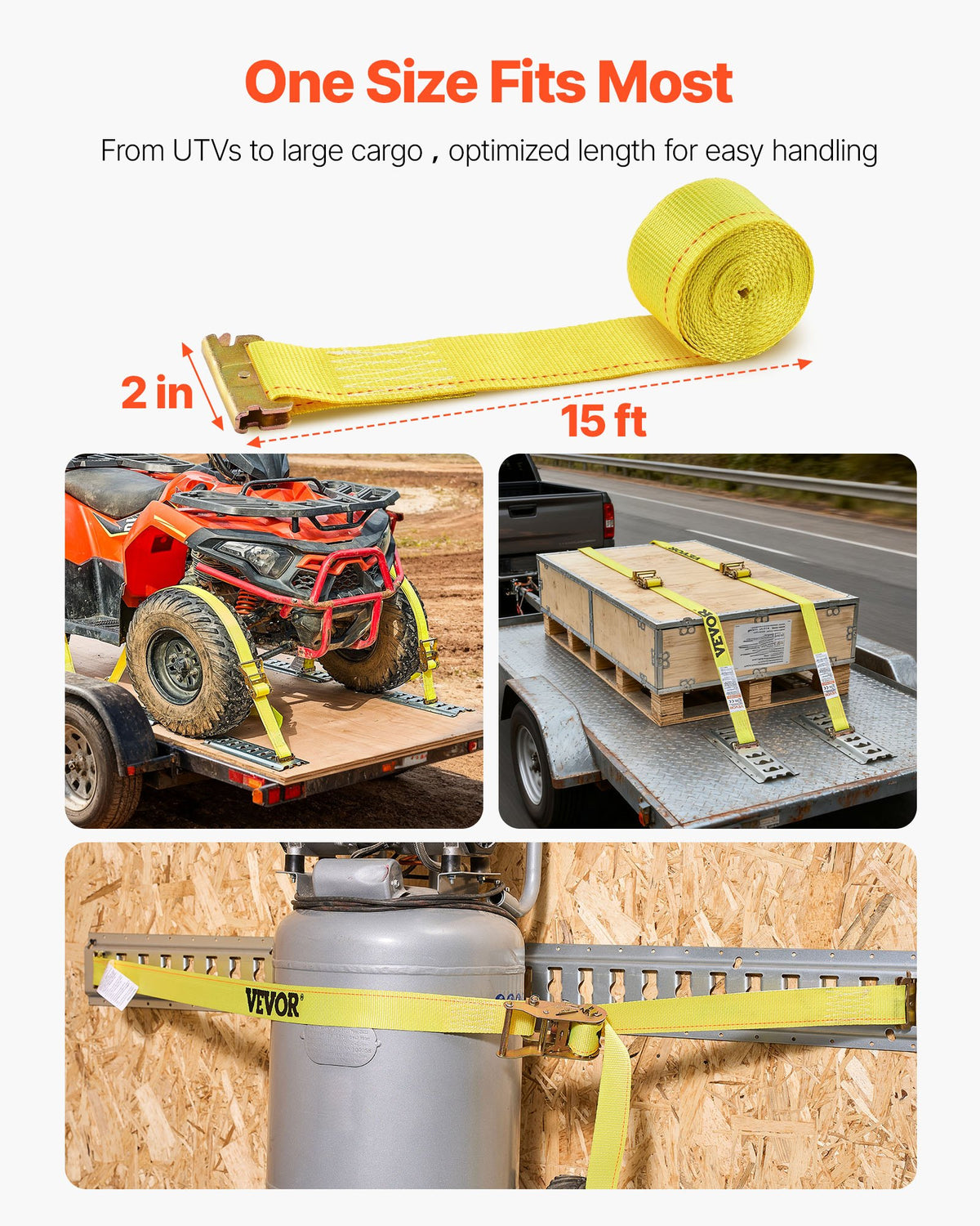 VEVOR Ratchet Strap - Select Your Configuration - ETRACKJLD2X1PQ6HQ001V0 - view 3