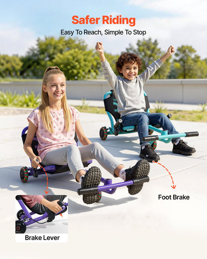 VEVOR Ride on Scooter 150 lbs Swing Side-to-Side for Amazing Riding Green, for Ages 4+, Powered by Zig-Zag Motion, Ride on Toy with 3 Adjustable Length, Hand Brake, for Hard Surface Indoor & Outdoor - ETYBCJYKGNSCZFPF2001V0 - view 4