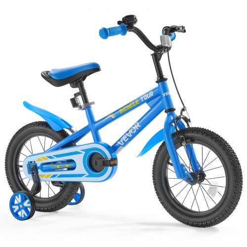 VEVOR Kids Bike, 14 Inches BMX Style Children Bicycle, Rider Height 2.95 ft - 3.77 ft, Training Wheels Included, Sturdy and Easy to Assemble, Toddler Bike for Boys & Girls Learning to Ride, Blue - ETZXC14INCHB7FAFLV0 - view 2