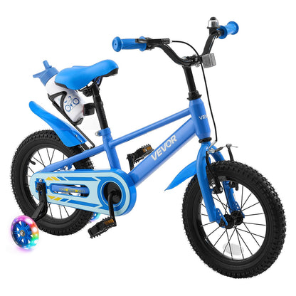 VEVOR Kids Bike, 14 Inch Children Bicycle, Training Wheels BMX Style Blue, for Boys Girls Ages 3-5, Adjustable Seat & Handlebar, Front Brake & Rear Coaster Brake, Cup Holder, High-Carbon Steel Frame - ETZXCSBCC14IQTSNS001V0 - view 1