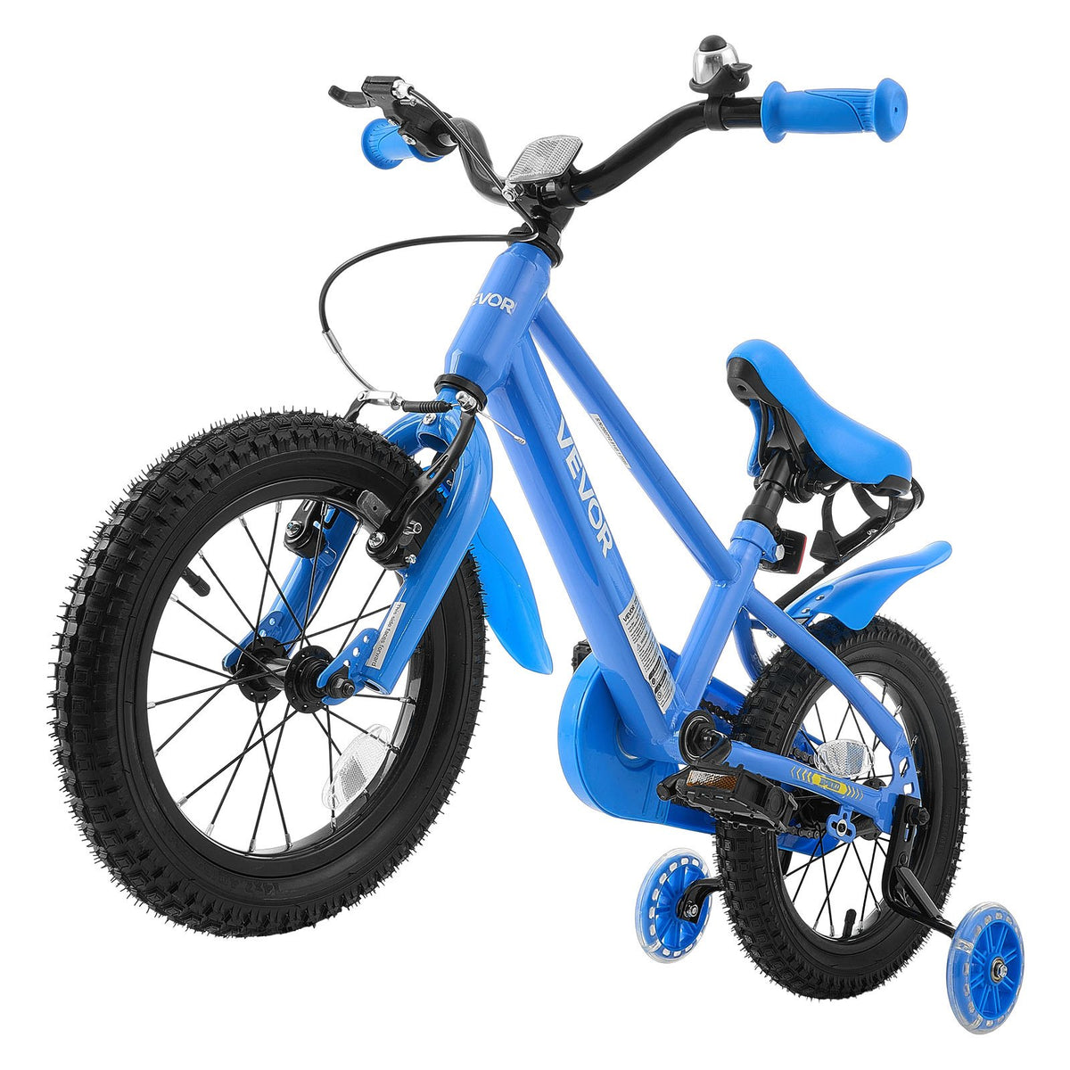 VEVOR Kids Bike, 14 Inch Children Bicycle, Training Wheels BMX Style Blue, for Boys Girls Ages 3-5, Adjustable Seat & Handlebar, Front Brake & Rear Coaster Brake, Cup Holder, High-Carbon Steel Frame - ETZXCSBCC14IQTSNS001V0 - view 10