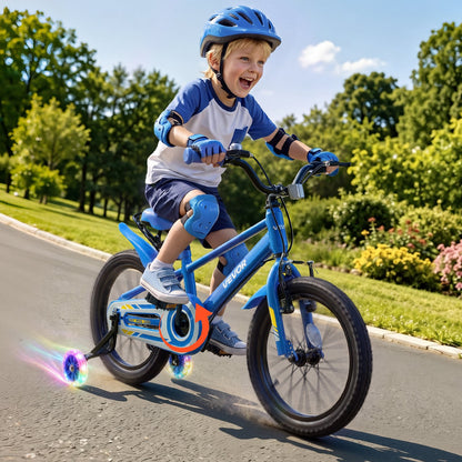 VEVOR Kids Bike, 16 Inch Children Bicycle, Training Wheels BMX Style Blue, for Boys Girls Ages 4-7, Adjustable Seat & Handlebar, Front Brake and Rear Drum Brake, Cup Holder, High-Carbon Steel Frame - ETZXCSBCC16IBRN88001V0 - view 9