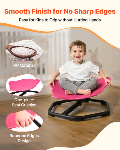 VEVOR Kids Swivel Chair, 220 lbs Capacity, Elephant Shape Sensory Spinning Chair, Autistic Kids Sensory Toy Seat with Non-Slip Metal Base, Toddler Sit & Spin Seat for Coordination Balance Focus, Red - ETZYHSDXKJS61YH11001V0 - view 6
