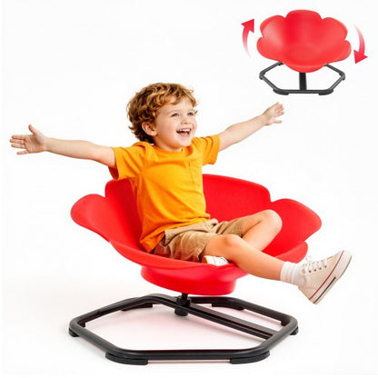 VEVOR Spinning Chair for Autistic Kids Ages 3-12 Autism Sensory Toy 220 LBS, Sit and Spin Swivel Seat for Children ADHD, Secure & Supportive Backrest, Training Body Coordination, 25.6" L x 25.6" W, Red - ETZYHSGTKJS65IS1B001V0 - view 2