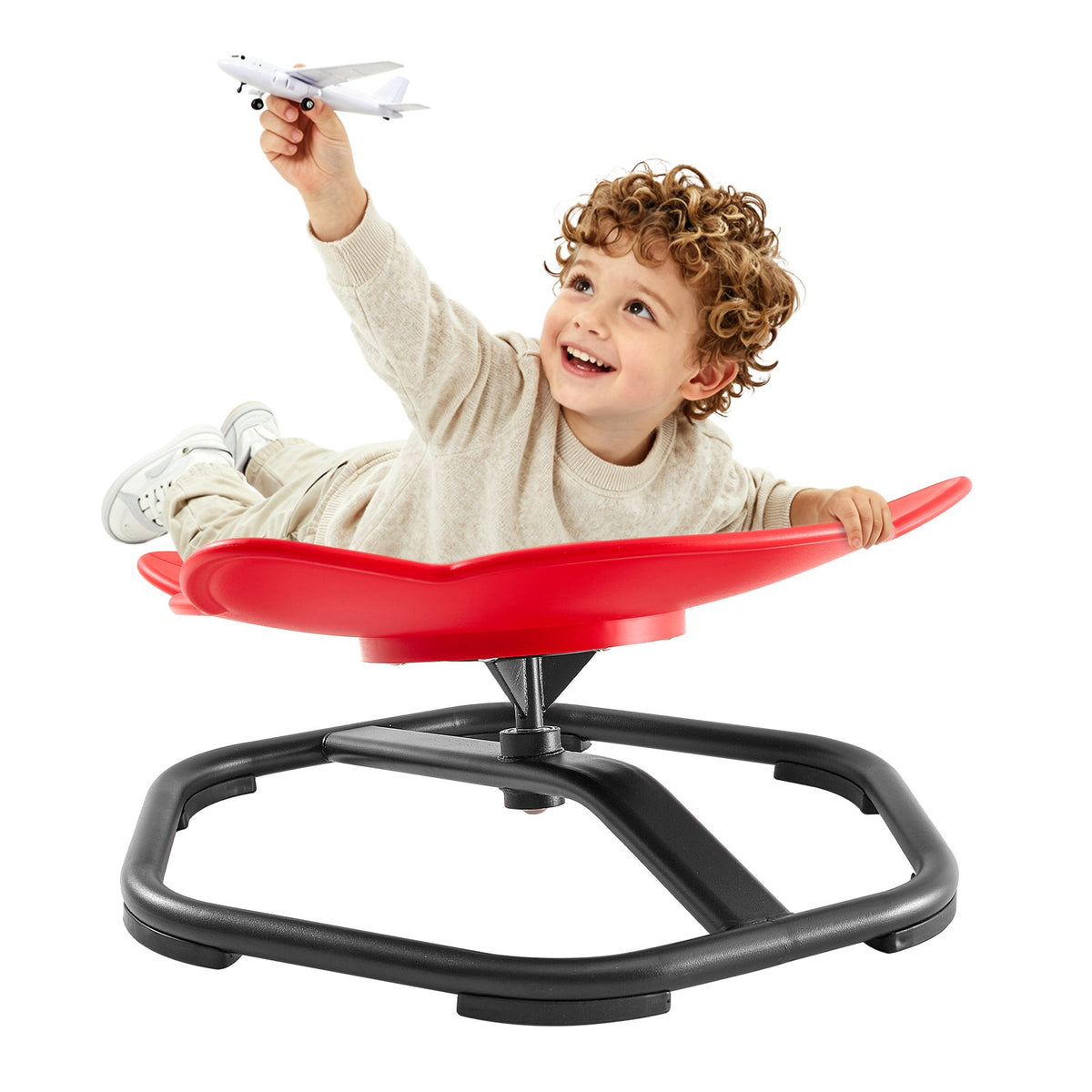 VEVOR Spinning Chair for Autistic Kids Ages 3-12 Autism Sensory Toy 220 LBS, Sensory Swivel Seat Products for Children ADHD, Training Body Coordination Balance, 20.5" L x 19.7" W, Elephant Shape, Red - ETZYHSXDXKJSM0GA1001V0 - view 1