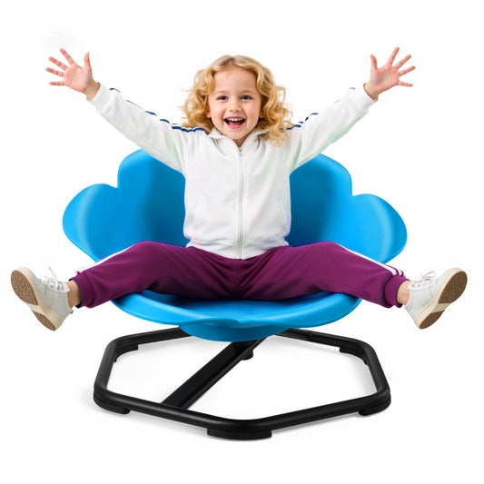 VEVOR Kids Swivel Chair, 220 lbs Capacity, Cylinder Shape Sensory Spinning Chair, Autistic Kids Sensory Toy Seat with Non-Slip Metal Base, Toddler Sit & Spin Seat for Coordination Balance Focus, Blue - ETZYLSGTKJS604MIZ001V0 - view 1