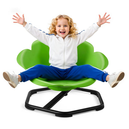 VEVOR Kids Swivel Chair, 220 lbs Capacity, Cylinder Shape Sensory Spinning Chair, Autistic Kids Sensory Toy Seat with Non-Slip Metal Base, Toddler Sit & Spin Seat for Coordination Balance Focus, Green - ETZYLSGTKJS668NMK001V0 - view 1