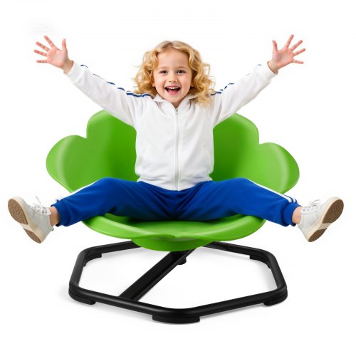 VEVOR Kids Swivel Chair, 220 lbs Capacity, Cylinder Shape Sensory Spinning Chair, Autistic Kids Sensory Toy Seat with Non-Slip Metal Base, Toddler Sit & Spin Seat for Coordination Balance Focus, Green - ETZYLSGTKJS668NMK001V0 - view 2