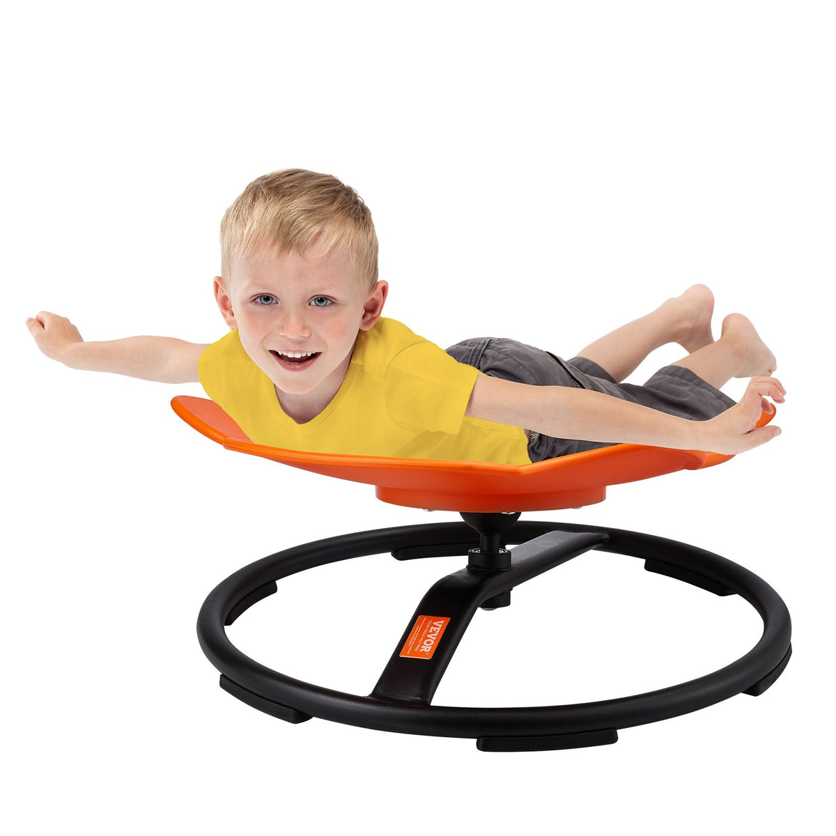VEVOR Elephant Kids Swivel Chair, 220 LBS Capacity, 360° Spinning Chair, Autistic Kids Sensory Toy Chair with Non-Slip Metal Base, Toddler Sit and Spin Chair for Coordination Balance Focus Orange - ETZYYXCS100KQ8D4JV0 - view 1
