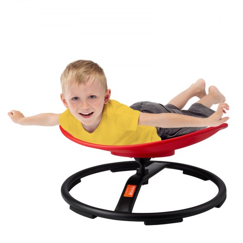 VEVOR Kids Swivel Chair, 220 LBS Capacity, Sensory Spinning Chair, Autistic Kids Sensory Toy Chair with Non-Slip Metal Base, Toddler Sit and Spin Chair for Coordination Balance Focus Training Red - ETZYYXHS100KRKG1WV0 - view 2