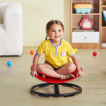 VEVOR Kids Swivel Chair, 220 LBS Capacity, Sensory Spinning Chair, Autistic Kids Sensory Toy Chair with Non-Slip Metal Base, Toddler Sit and Spin Chair for Coordination Balance Focus Training Red - ETZYYXHS100KRKG1WV0 - view 9