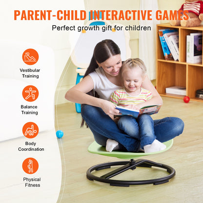 VEVOR Kids Swivel Chair, 220 LBS Capacity, Sensory Spinning Chair, Autistic Kids Sensory Toy Chair with Non-Slip Metal Base, Toddler Sit and Spin Chair for Coordination Balance Focus Training Green - ETZYYXLS100KEJYSRV0 - view 7