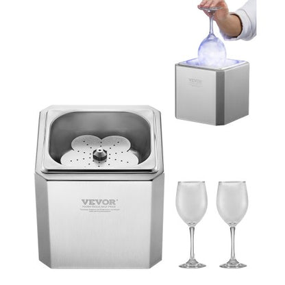 VEVOR Glass Froster Chiller, CO2 Beer Glass Froster, 8-10 Seconds/Cup with LED Light, Instant Glass Chiller for Wine, Cocktail, Champagne, Mixed Drinks, Juice, Ideal for Bar, Restaurant, Home Kitchen - EYHTBBJAYS00TVC1YV1 - view 2