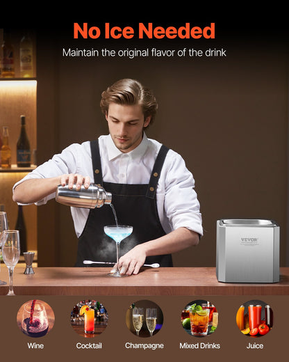 VEVOR Glass Froster Chiller, CO2 Beer Glass Froster, 8-10 Seconds/Cup with LED Light, Instant Glass Chiller for Wine, Cocktail, Champagne, Mixed Drinks, Juice, Ideal for Bar, Restaurant, Home Kitchen - EYHTBBJAYS00TVC1YV1 - view 4