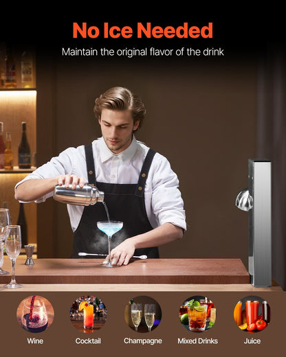 VEVOR Glass Froster Chiller, CO2 Beer Glass Froster, 8-10 Seconds/Cup Instant Glass Chiller for Wine, Cocktail, Champagne, Mixed Drinks, Juice, Ideal for Bar, Restaurant, Home Kitchen - EYHTBBJXLS00F1PJ4V1 - view 4