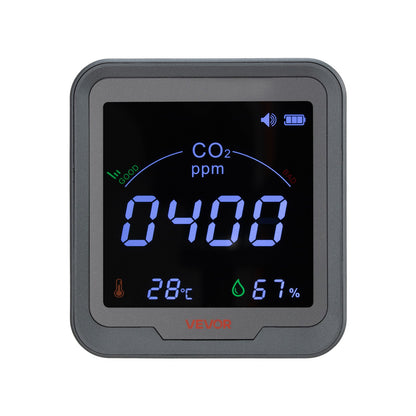 VEVOR Carbon Dioxide Monitor, CO2 Controller with Temperature and Humidity Display, NDIR Sensor, Carbon Dioxide Detector for Bedside, Home, Office, Car, Lightweight & Portable - EYHTJCQEYHTJ6E2DT001V9 - view 10