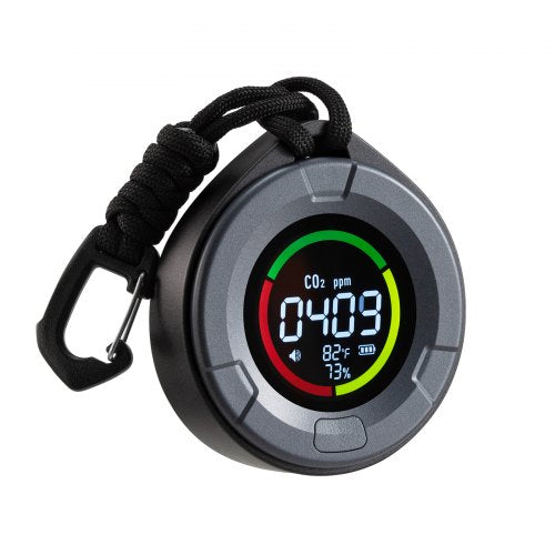 VEVOR Carbon Dioxide Monitor, CO2 Controller with Temperature and Humidity Display, NDIR Sensor Carbon Dioxide Detector, for Outdoors, Home, Office, Car, Lightweight & Portable - EYHTJCQEYHTJ84JIU001V9 - view 2