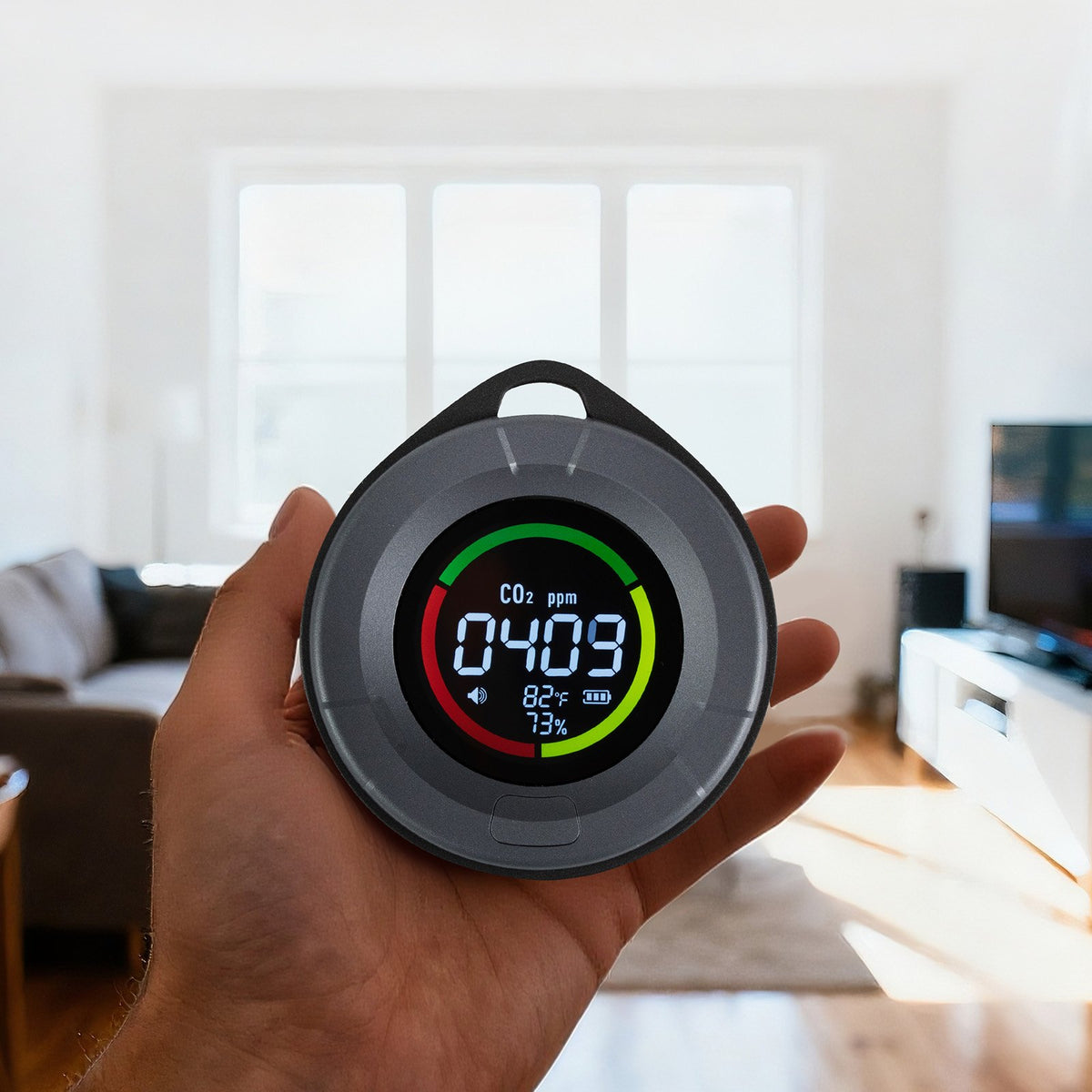 VEVOR Carbon Dioxide Monitor, CO2 Controller with Temperature and Humidity Display, NDIR Sensor Carbon Dioxide Detector, for Outdoors, Home, Office, Car, Lightweight & Portable - EYHTJCQEYHTJ84JIU001V9 - view 9