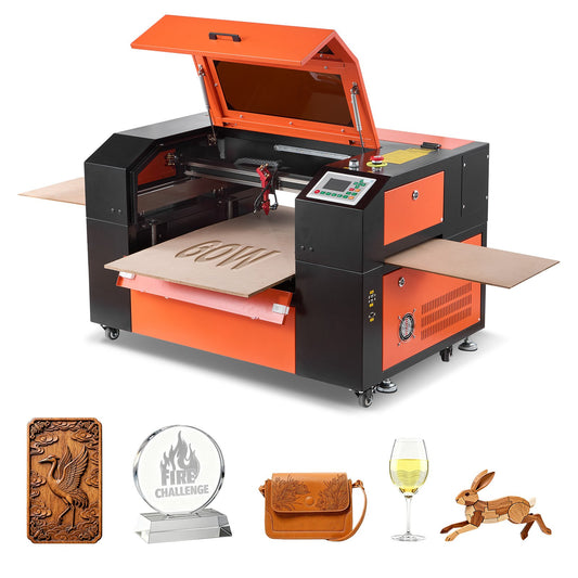 VEVOR 60W CO2 Laser Engraver, 24 x 16 in, CO2 Laser Engraver Cutter Machine with 4 Way Pass Air Assist, Engraving Cutting Machine, Compatible with LightBurn CorelDRAW RDWorks, for Wood Acrylic Glass - EYHTJGDKJLDSO30ZN001V1 - view 1