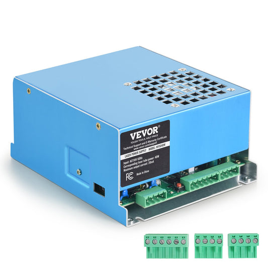 VEVOR CO2 Laser Power Supply, 40W, Power Supply for 40W Laser Tube, Constant Current Protection, Open Circuit Protection, Fast Heat Dissipation, Compatible for Multi-brand Laser Engravers & Cutters - EYHTJGGDY40WSEOSUV6 - view 1