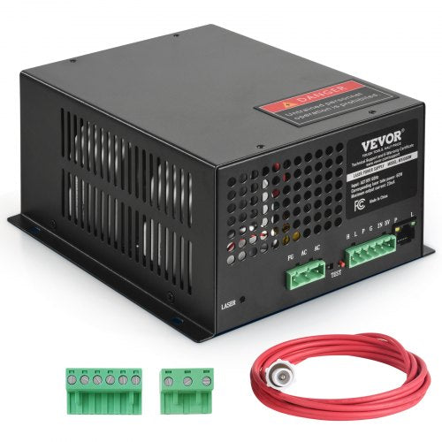 VEVOR CO2 Laser Power Supply, 60W, Power Supply for 60W Laser Tube, Constant Current Protection, Open Circuit Protection, Fast Heat Dissipation, Compatible for Multi-brand Laser Engravers & Cutters - EYHTJGGDY60W1SK33V6 - view 2
