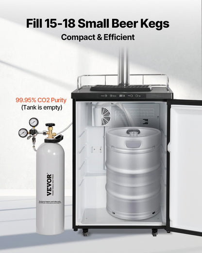 VEVOR CO2 Tank, 15 lbs New Aluminum Alloy Cylinder, CO2 Air Tank with Light Spray Coating, CGA320 Valve, Handle & Adjustable Pressure, DOT Approved Cylinder for Draft Beer Dispensing and Soda Maker - EYHTQGL15LBSUJ1DEV0 - view 4
