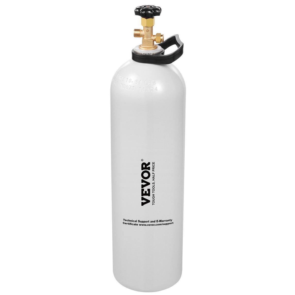 VEVOR CO2 Tank, 15 lbs New Aluminum Alloy Cylinder, CO2 Air Tank with Light Spray Coating, CGA320 Valve, Handle & Adjustable Pressure, DOT Approved Cylinder for Draft Beer Dispensing and Soda Maker - EYHTQGL15LBSUJ1DEV0 - view 10