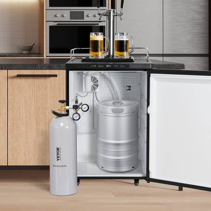 VEVOR CO2 Tank, 20 lbs New Aluminum Alloy Cylinder, CO2 Air Tank with Spray Coating, CGA320 Valve, Handle & Adjustable Pressure, DOT & TC Approved Cylinder for Draft Beer Dispensing and Soda Maker - EYHTQGL20LBSFW9E8V0 - view 9