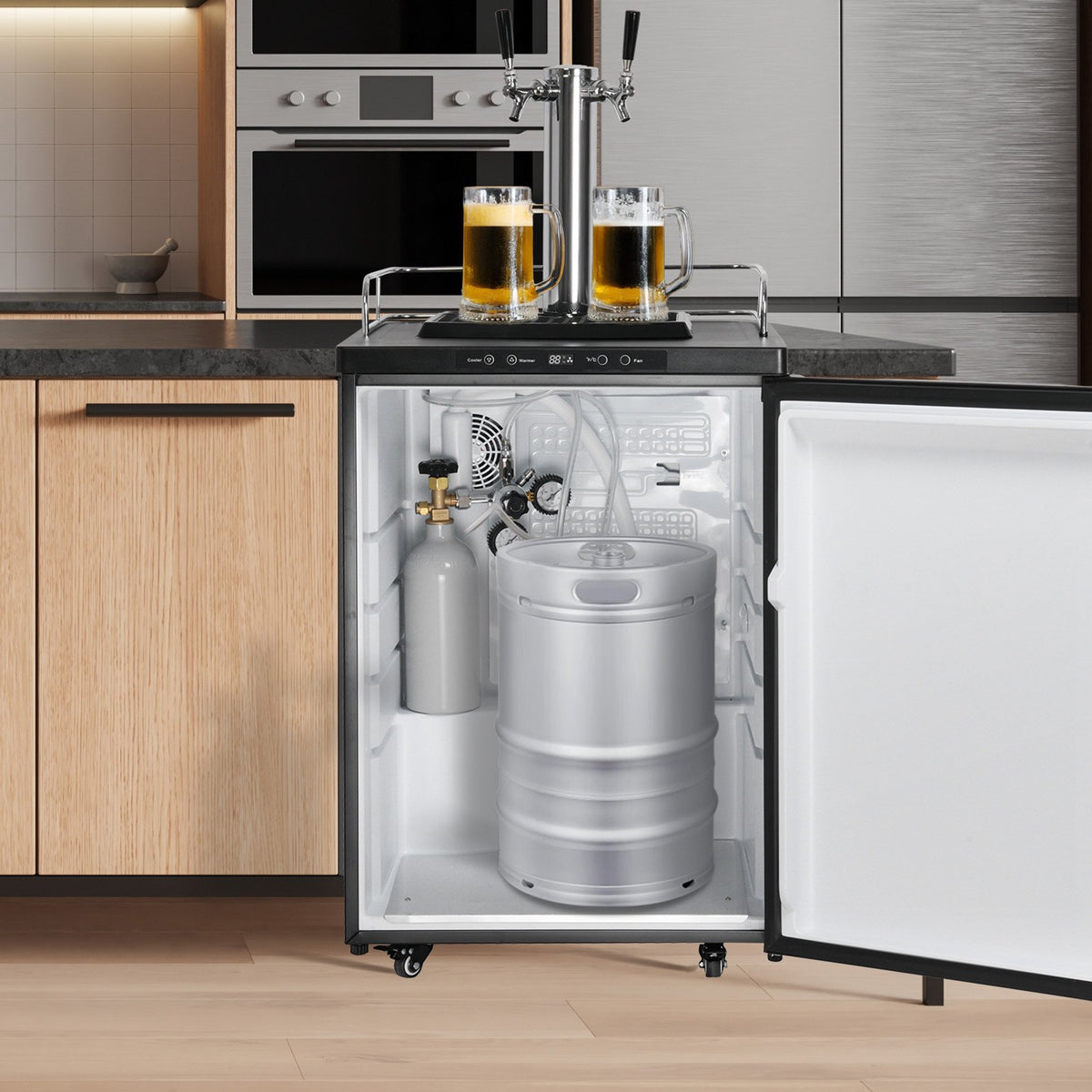 VEVOR CO2 Tank, 2.5 lbs New Aluminum Alloy Cylinder, CO2 Air Tank with Light Gray Spray Coating, CGA320 Valve & Adjustable Pressure, DOT Approved Cylinder for Draft Beer Dispensing and Soda Maker - EYHTQGL25LBS9GIBRV0 - view 9