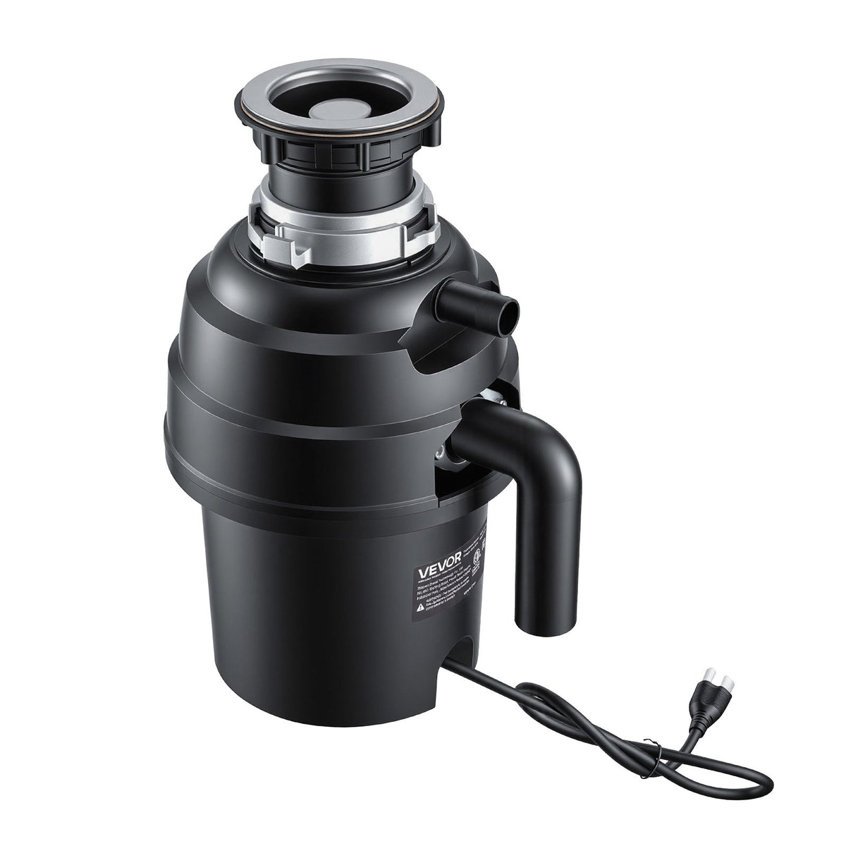 VEVOR Food Waste Garbage Disposal, 1HP 3500RPM DC Motor, Continuous Feed Kitchen Sink Garbage Disposer