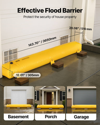 VEVOR Flood Barrier - Select Your Configuration - F12FT20IN12IN76FRV0 - view 2