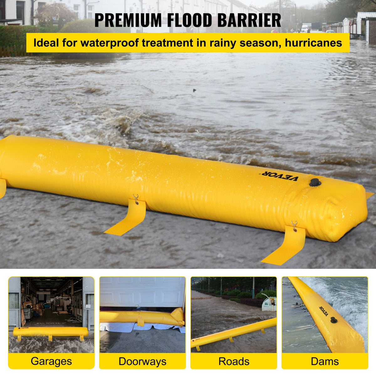 VEVOR Flood Barrier - Select Your Configuration - F24FT20IN12IN1OCOV0 - view 2