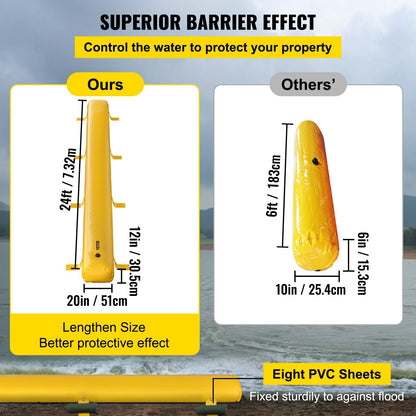 VEVOR Flood Barrier - Select Your Configuration - F24FT20IN12IN1OCOV0 - view 3