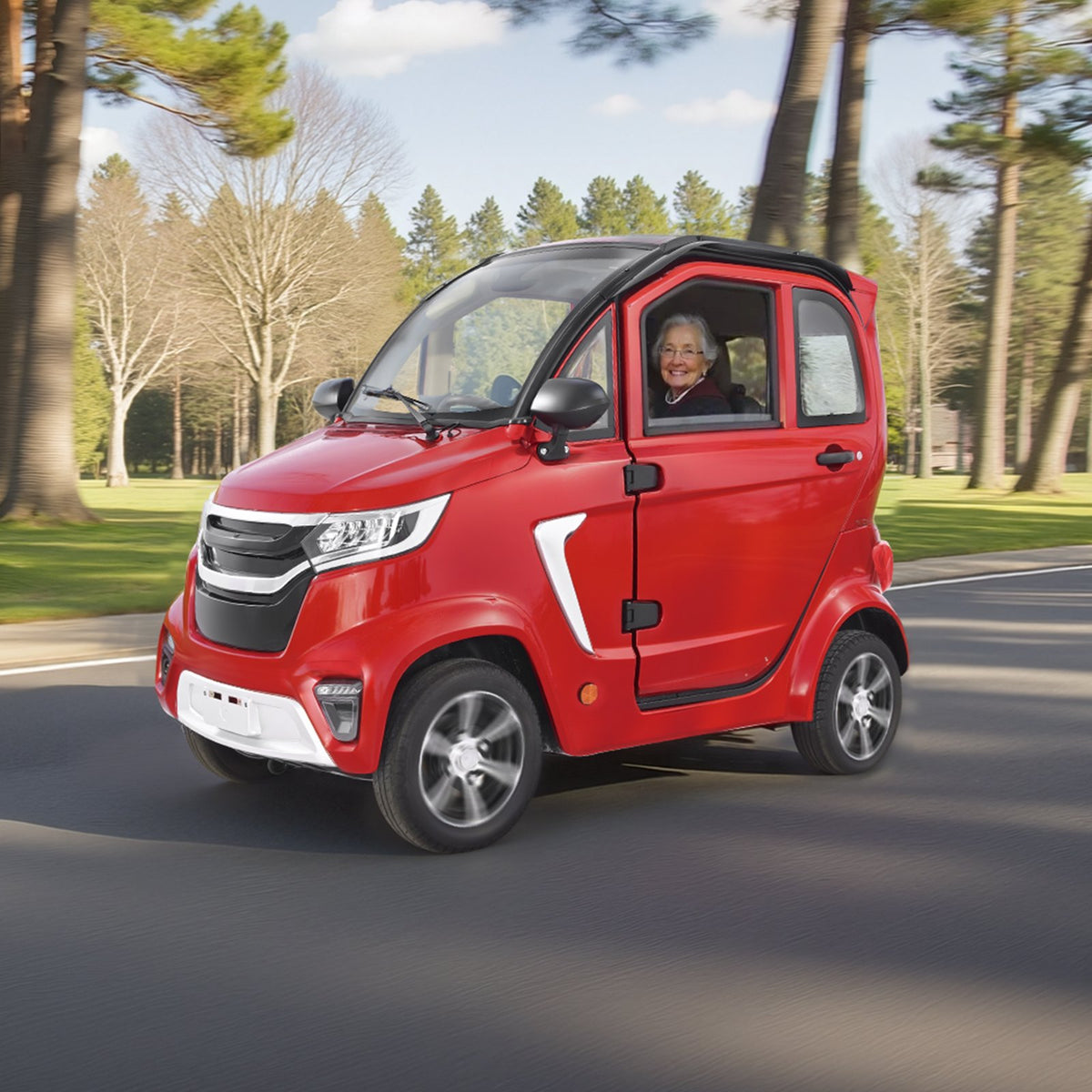 VEVOR 4-Wheel Enclosed Mobility Scooter for Seniors Adults, 660lbs Capacity, 3-Seater 2000W Electric Recreational Mobility Scooter 45 Miles Long Range, Remote Unlock, All-Terrain for Touring Shopping - FBSDBCSLSPZ2OAVJ4001V1 - view 9