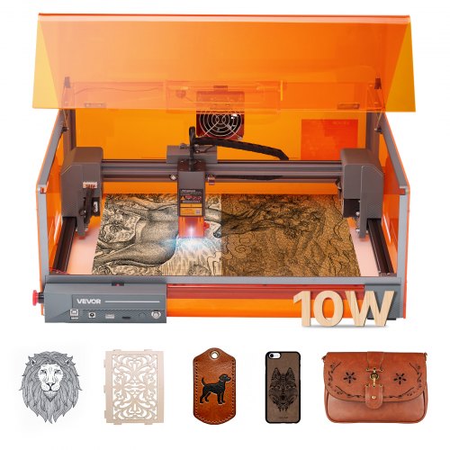 VEVOR Laser Engraver, 10W, Laser Engraving and Cutting Machine with Enclosure, Laser Cutter Engraver Machine, 11.8 x 11.8 in Working Area, 7000 mm/min, for Wood, Leather, Glass, Certain Metal, Class 1 - FBSJGDKJ10W3Y5W9M001V1 - view 2
