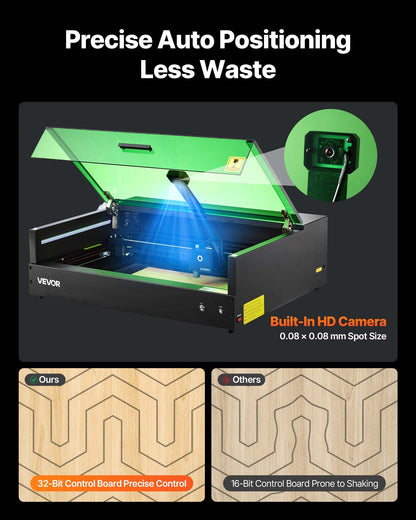 VEVOR Laser Engraver, 20W, Laser Engraving and Cutting Machine with Enclosure Camera, Laser Cutter, 36000 mm/min, 19.7 x 12.6 in Working Area, for Wood, Leather, Glass, Paper, Certain Metal, Class 1 - FBSJGDKJ20W52ONY0001V1 - view 5